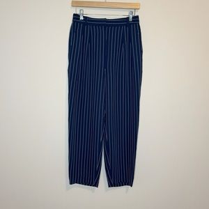 Aritzia Babaton Modesto Pant Navy Pinstripe Size 6